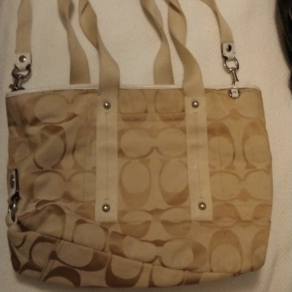 Coach large two handle one removable